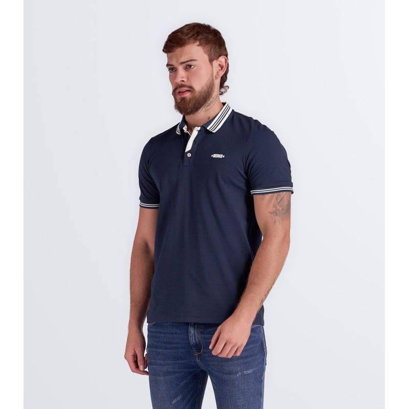 UNSER - Polo Con Corte En Martingala Y Cuello Tejido Unser