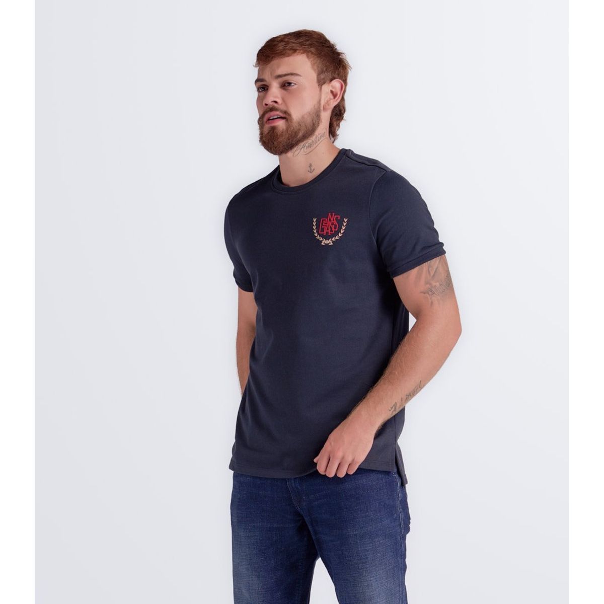 GAS EVOLUTION JEANS - Camiseta Slim Fit Estampada Masculina Gas