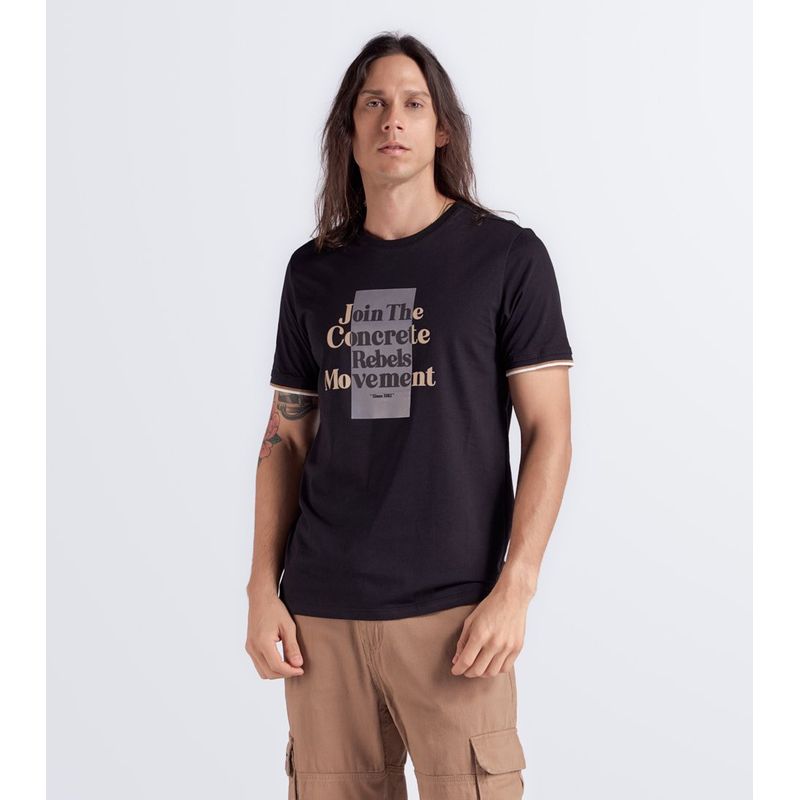 UNSER - Camiseta Unicolor Estampada Unser