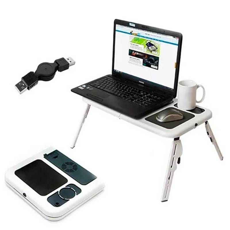MUNDIAL DE SOPORTES - Mesa Base Para Computador Portátil Con Ventilador