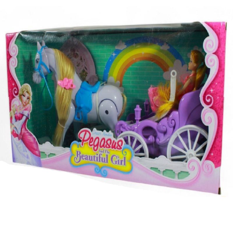GENERICO - CARRUSEL DE MUÑECAS CON CABALLO Y MUÑECA Ref 686-757