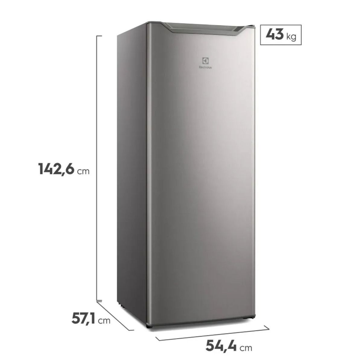 ELECTROLUX - Congelador Electrolux Vertical Frost 168 Lt EFUY16P3HVG Gris