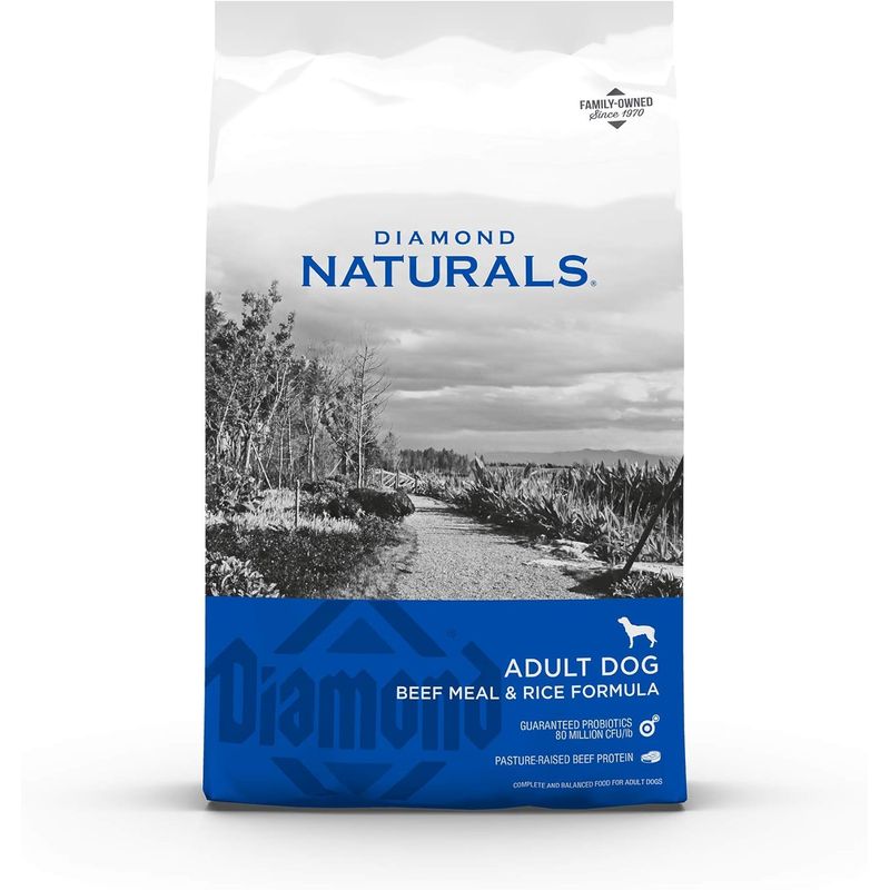 DIAMOND NATURALS - Diamond Naturals Adult Dogs Beef Rice 40lb