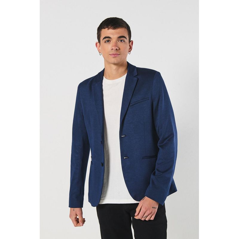 KOAJ - KOAJ Blazer unicolor con bolsillos de ribete y solapas clásica HOMBRE