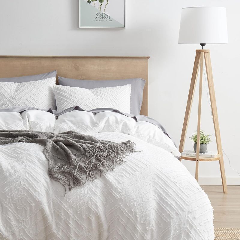 BEDLIFE - Duvet BOHO Style Bedlife tamaño KING blanco