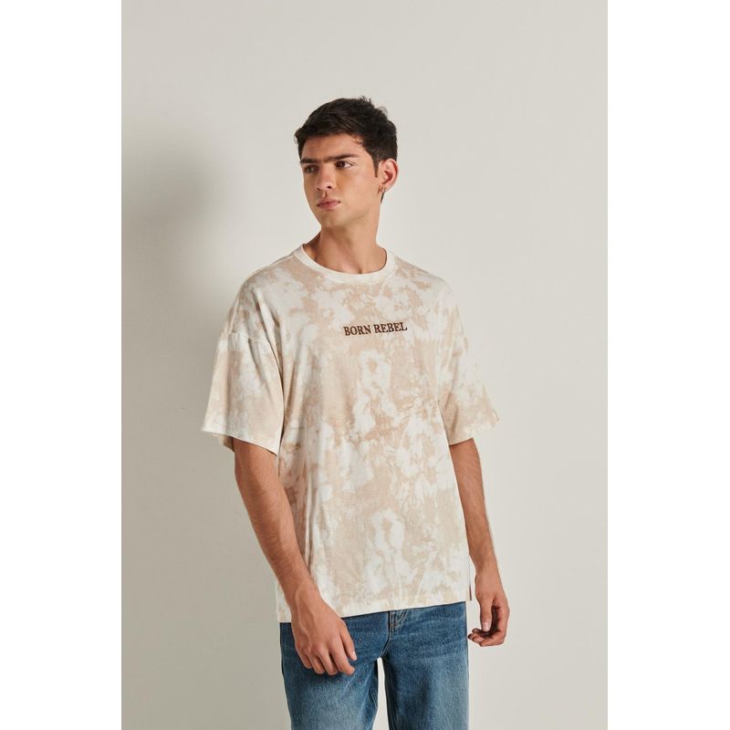KOAJ - KOAJ Camiseta Oversize para hombre con estampado continuo y te HOMBRE
