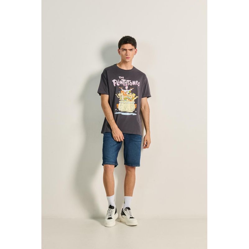 KOAJ - KOAJ Camiseta gris intensa manga corta con arte de Los Picapie HOMBRE