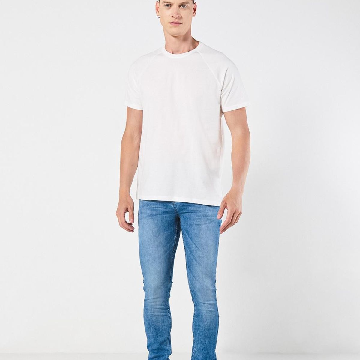 KOAJ - KOAJ Camiseta unicolor en algodón con manga ranglan corta