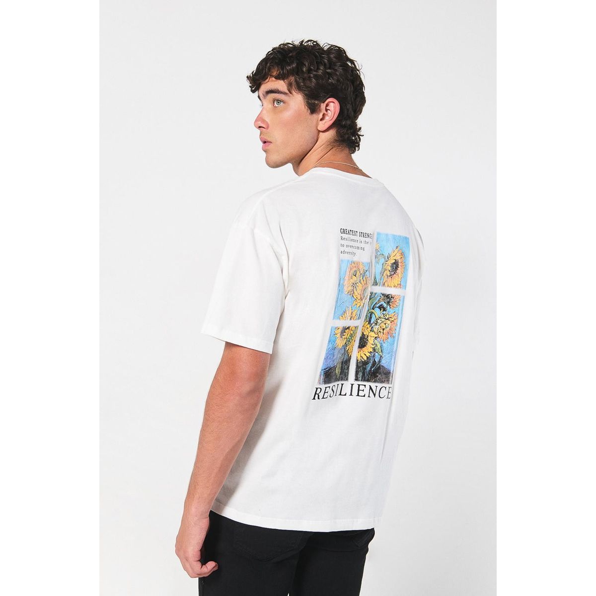 KOAJ - KOAJ Camiseta Oversize para hombre con estampado en frente y Hombre