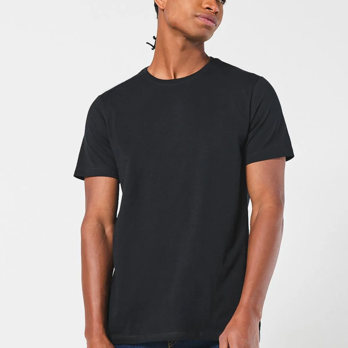 KOAJ - KOAJ Camiseta en algodón unicolor ajustada con manga corta Hombre