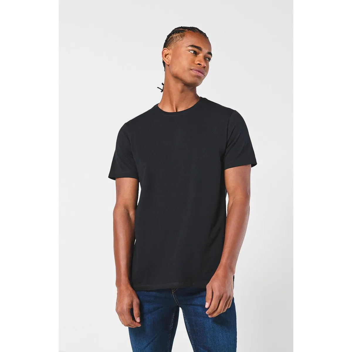 KOAJ - KOAJ Camiseta en algodón unicolor ajustada con manga corta Hombre