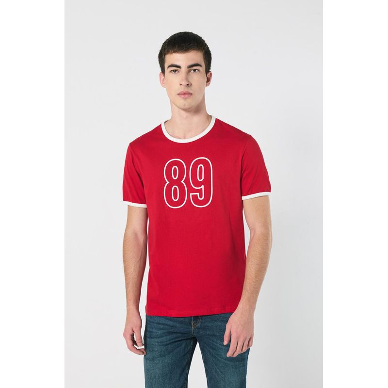 KOAJ - KOAJ Camiseta manga corta unicolor con contrastes y estampado  HOMBRE