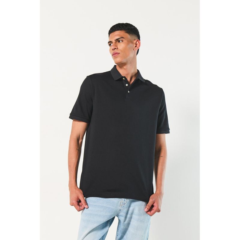 KOAJ - KOAJ Camiseta unicolor polo con manga corta y botones HOMBRE