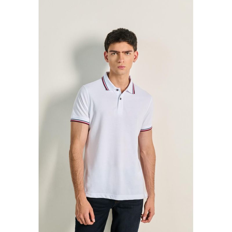 KOAJ - KOAJ Camiseta para hombre tipo polo unicolor cuenta con detall HOMBRE