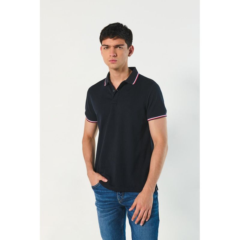 KOAJ - KOAJ Camiseta polo para hombre en tono unicolor cuenta con abe HOMBRE