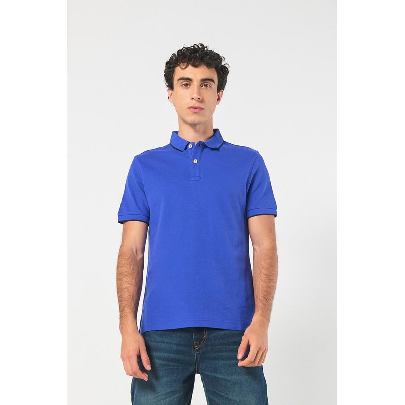 KOAJ - KOAJ Camiseta polo unicolor con doble botón y manga corta Hombre