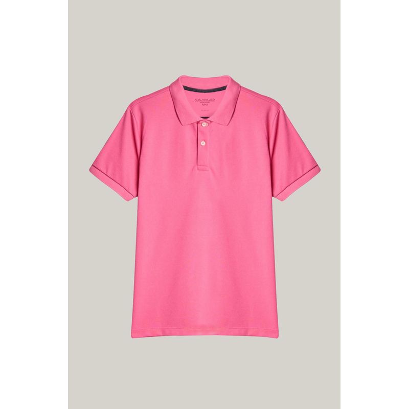 KOAJ - KOAJ Camiseta polo ajustada unicolor con botones y manga cor Hombre