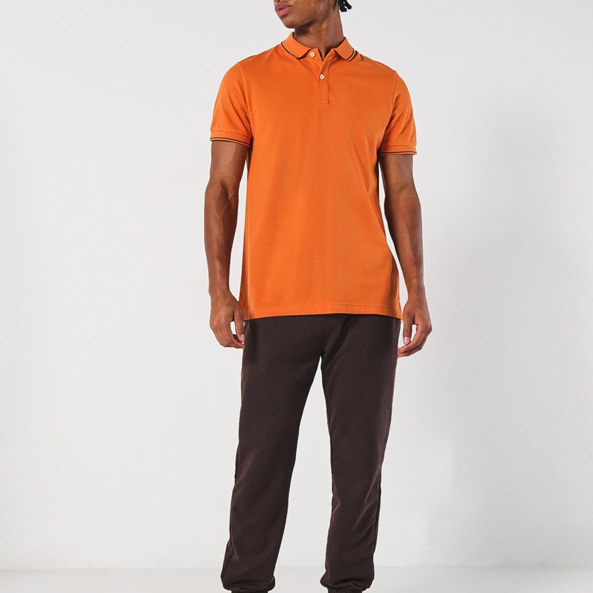 KOAJ - KOAJ Camiseta manga corta polo unicolor con doble botón en f Hombre