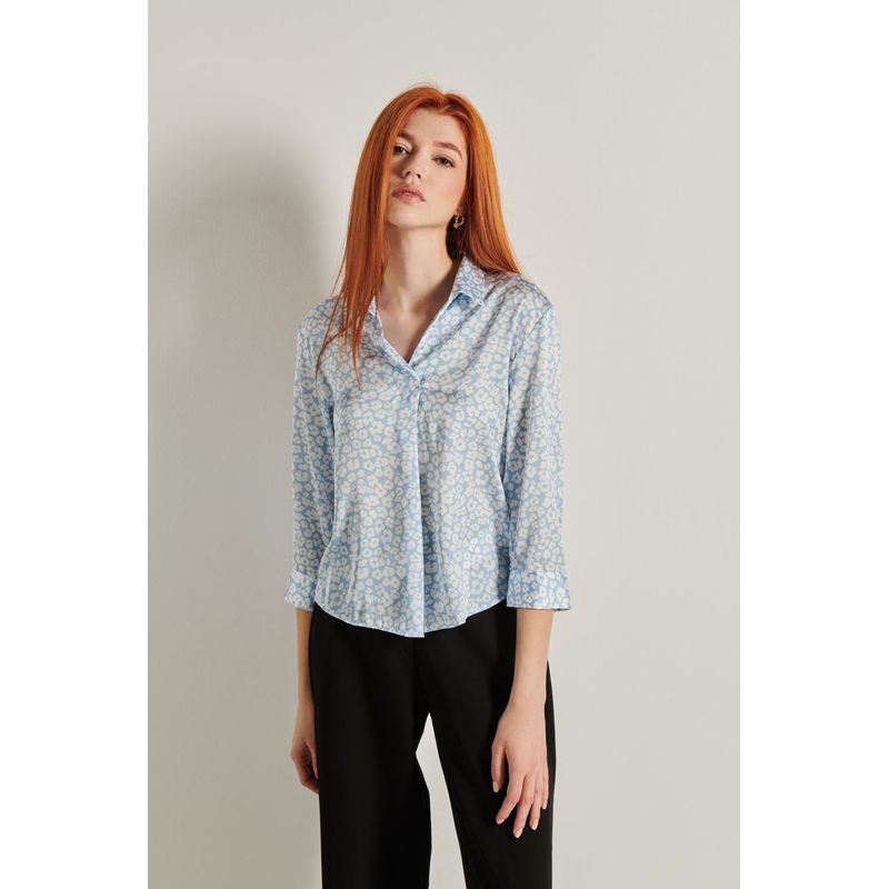 KOAJ - KOAJ BLUSA CON PRENSE MANGA 3/4 4863 1/24 MUJER