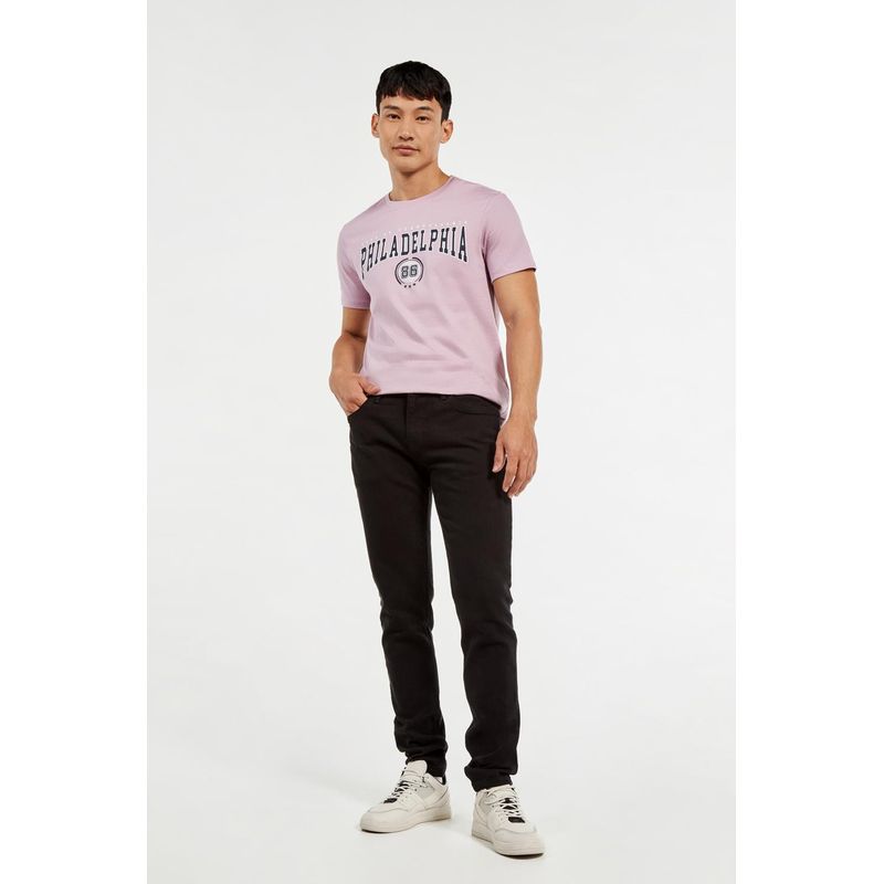 KOAJ - KOAJ Jean skinny negro con bolsillos, tiro bajo y botón metáli HOMBRE