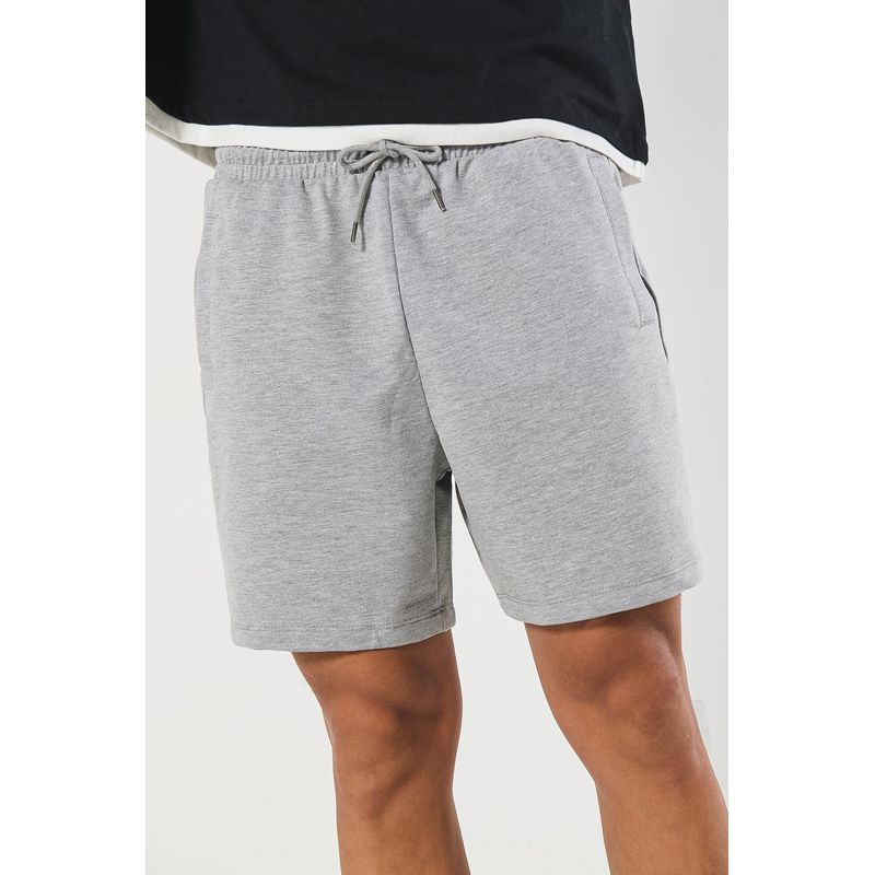 KOAJ - KOAJ Bermuda gris clara con cintura elástica y bolsillos HOMBRE