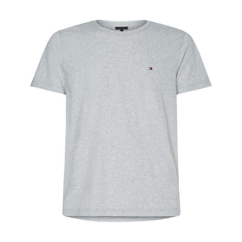 TOMMY HILFIGER - Camiseta gris essential con logo Tommy Hilfiger