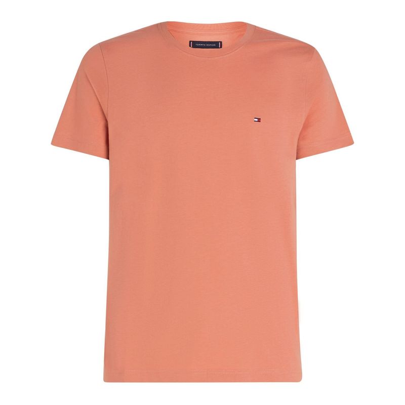 TOMMY HILFIGER - Camiseta beige essential con logo Tommy Hilfiger