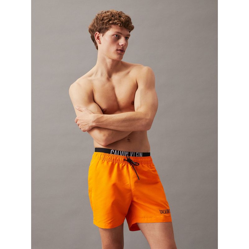 CALVIN KLEIN - Traje naranja de baño corto con cinturilla doble - Intense Power Calvin Klein