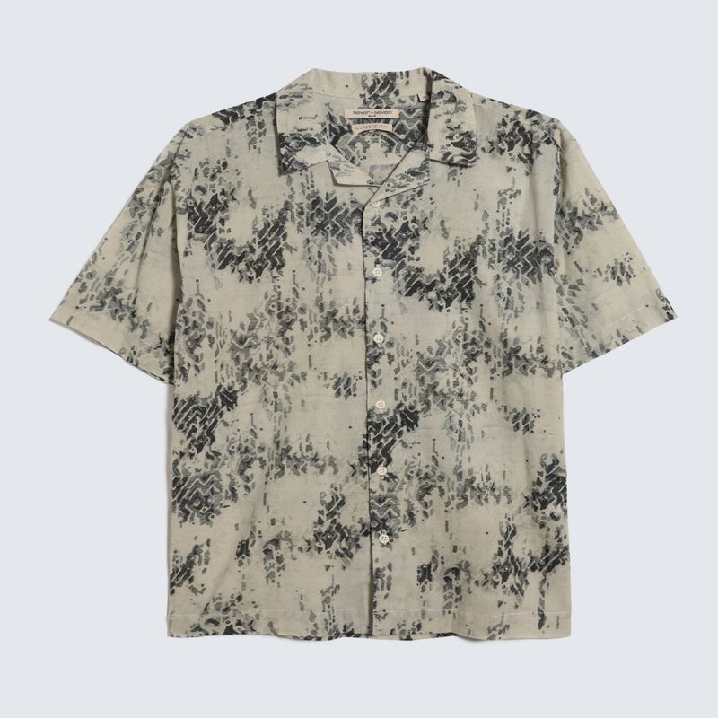 SEVEN SEVEN - Camisa Para Hombre Manga Corta  Color Cafe  Marca Seven Seven #45011986