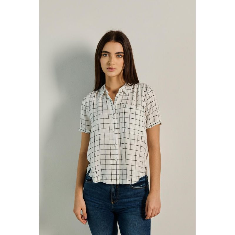 KOAJ - KOAJ Blusa estampada unicolor crop top con manga corta MUJER
