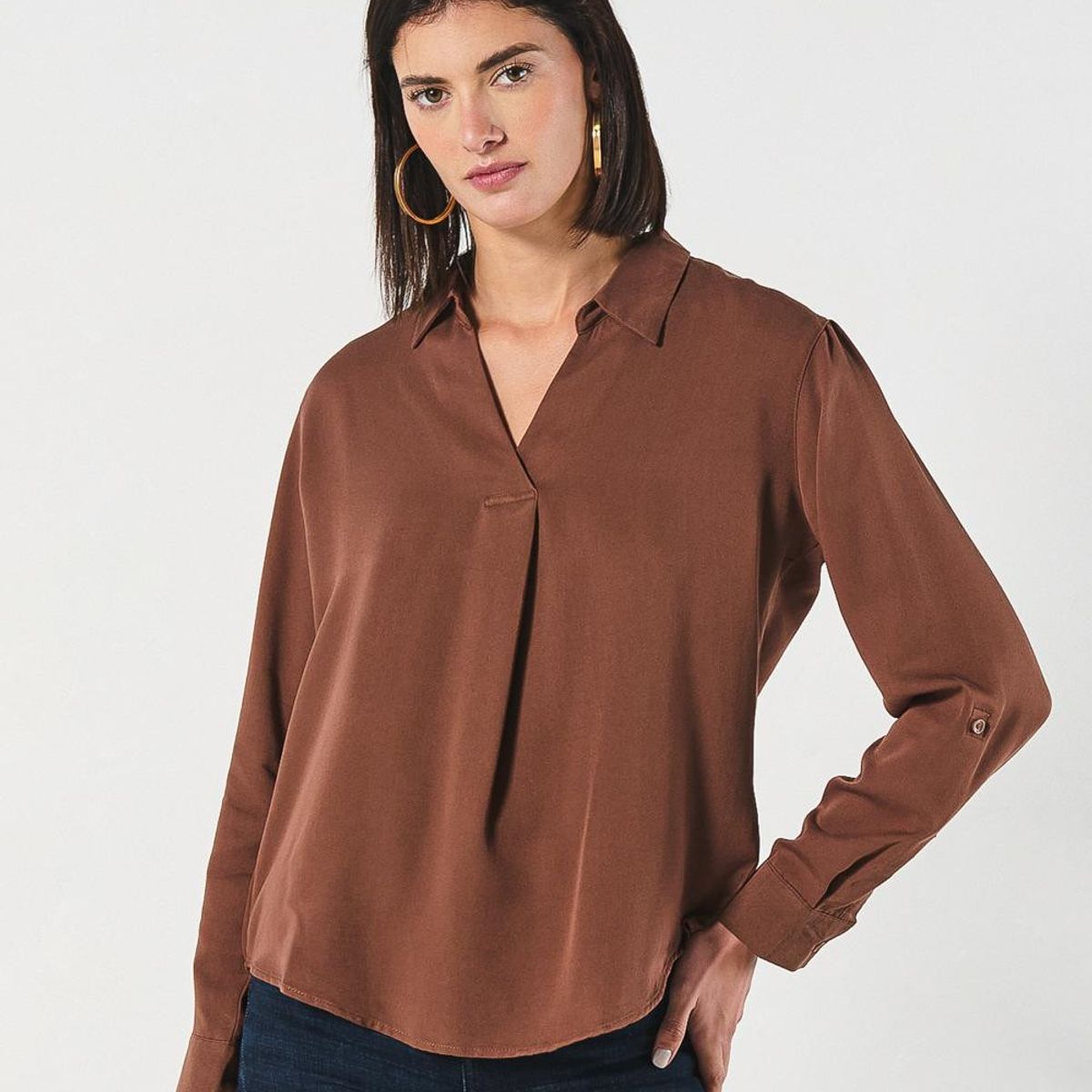 KOAJ - KOAJ BLUSA CON PRENSE Y MANGA LARGA. Mujer