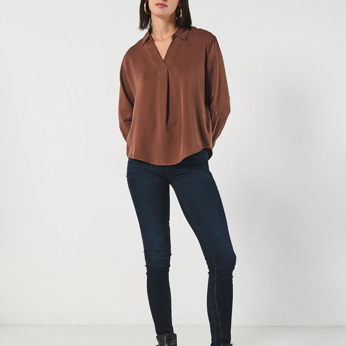 KOAJ - KOAJ BLUSA CON PRENSE Y MANGA LARGA. Mujer