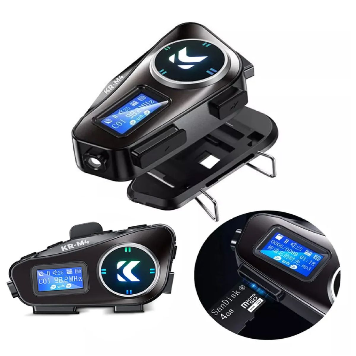 GENERICO - INTERCOMUNICADOR PARA CASCO DE MOTO KR-M4