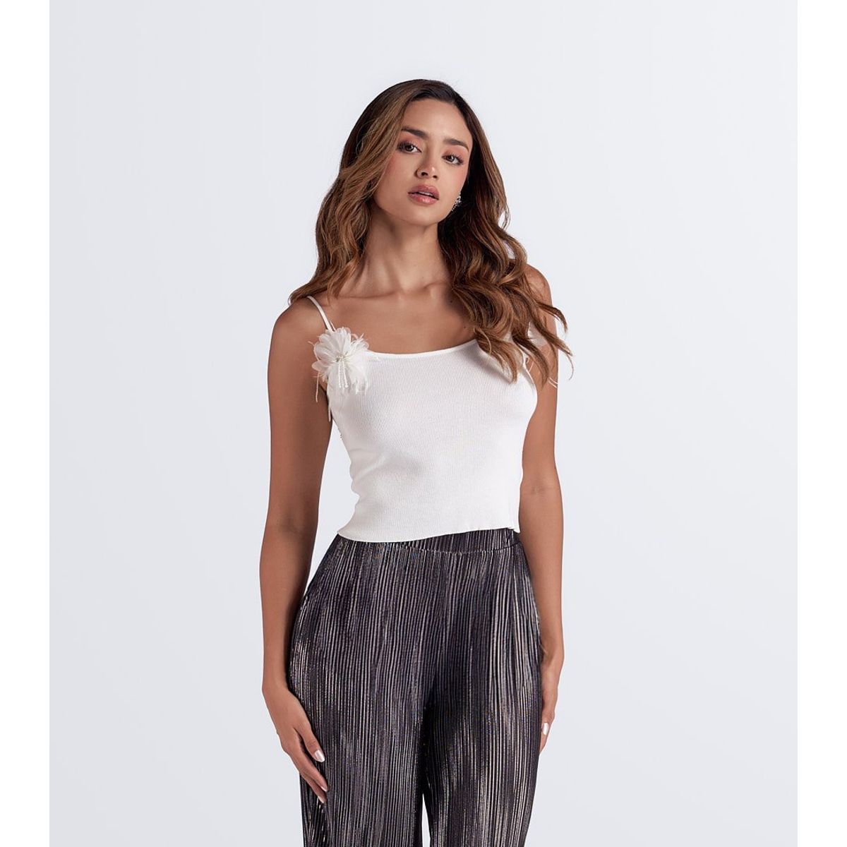 DEREK - Blusa Unicolor De Tiras Derek