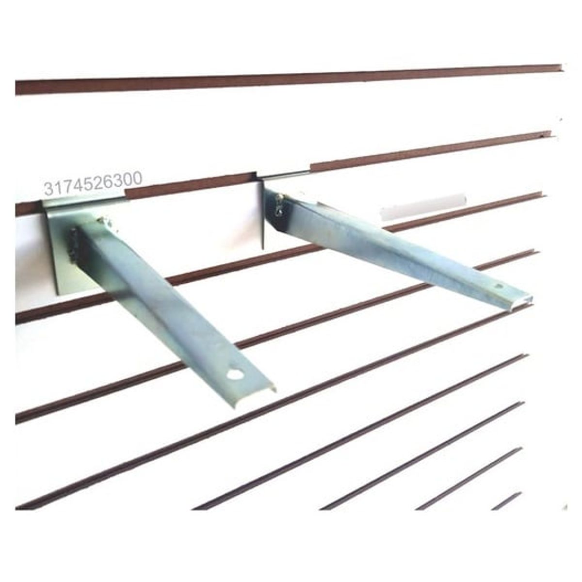 GENERICO - 12 Brazo - Flauta Para Repisa De Tabla Ranurada - Interline 20cm