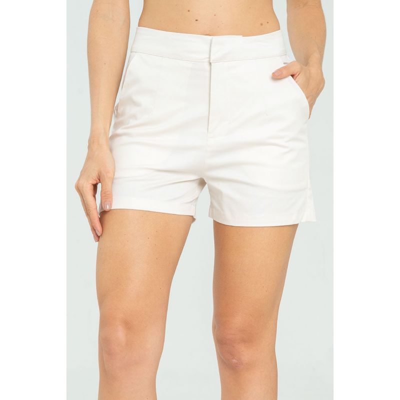 RAGGED - Short asimetrico Marfil Ragged