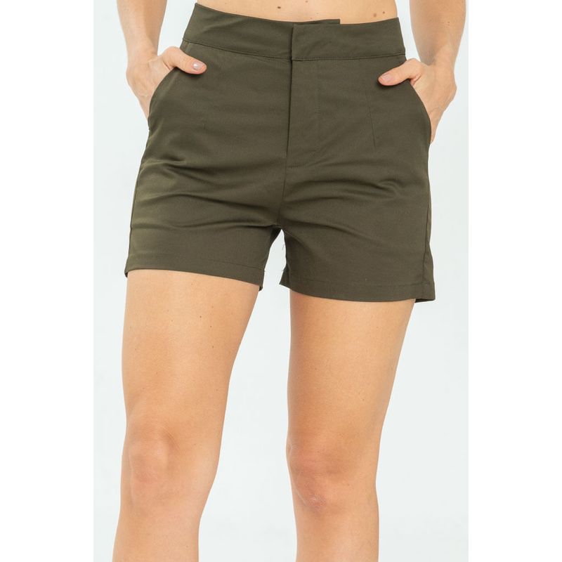 RAGGED - Short asimetrico Verde militar Ragged