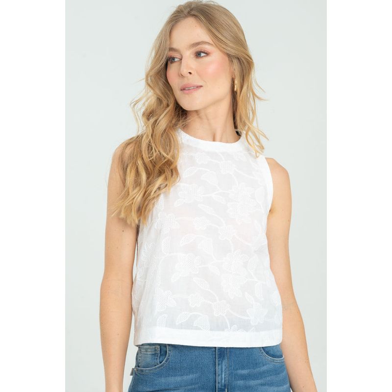 RAGGED - Blusa siena cotton Blanco crudo Ragged