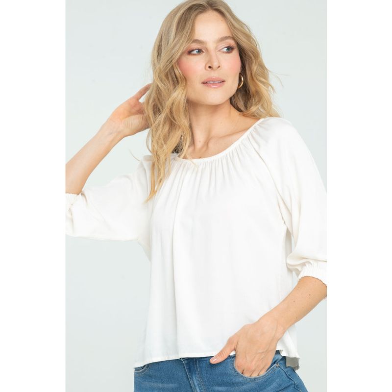 RAGGED - Blusa dhalton Marfil Ragged
