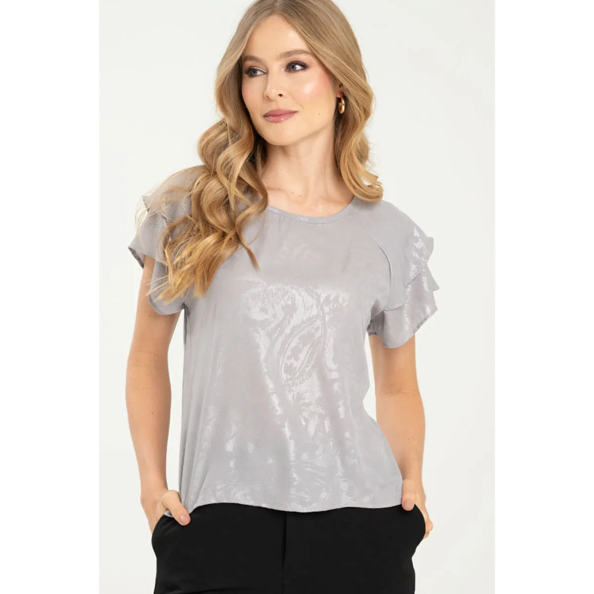RAGGED - Blusa siriano Plateado Ragged.