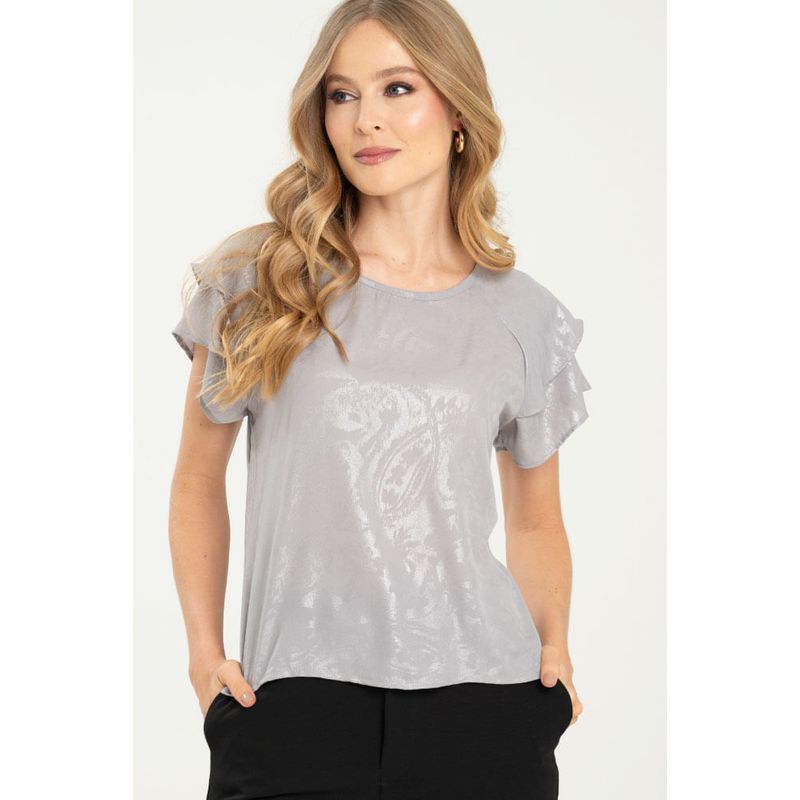 RAGGED - Blusa siriano Plateado Ragged