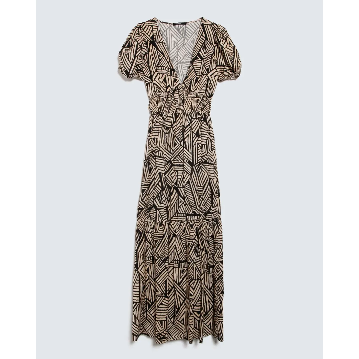 SEVEN SEVEN - Vestido Estampado Botánico  Para Mujer Negro Seven Seven