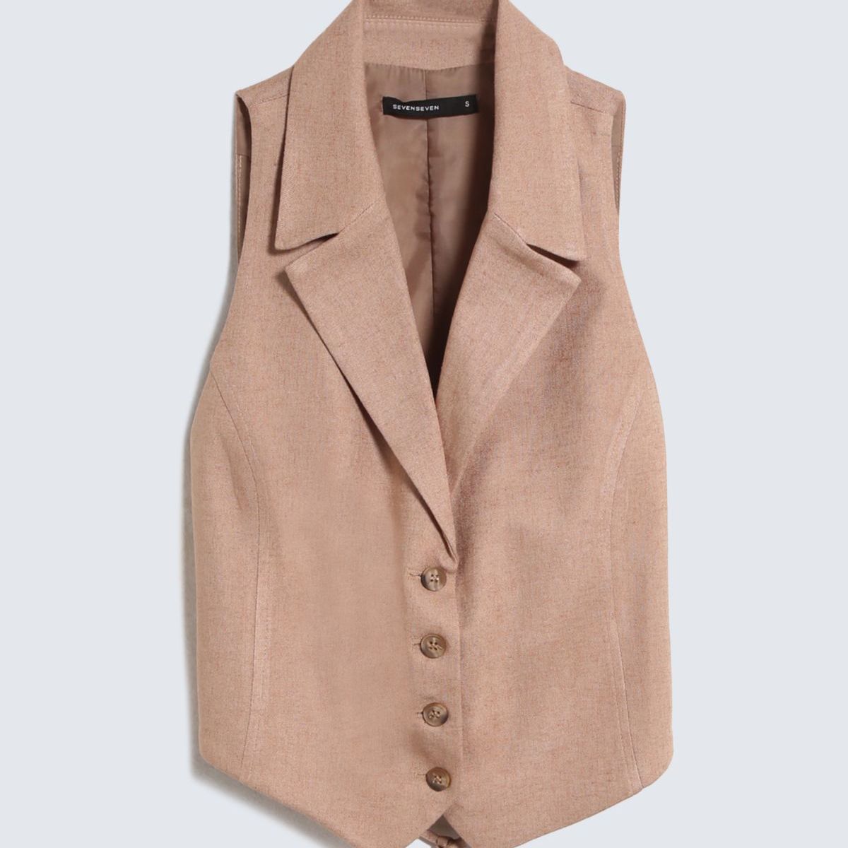 SEVEN SEVEN - Chaleco Para Mujer  Color Camel Marca Seven Seven #28250121