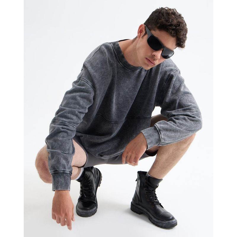 SEVEN SEVEN - Buzo Para Hombre Cuello Redondo Color Negro Marca Seven Seven #45060683