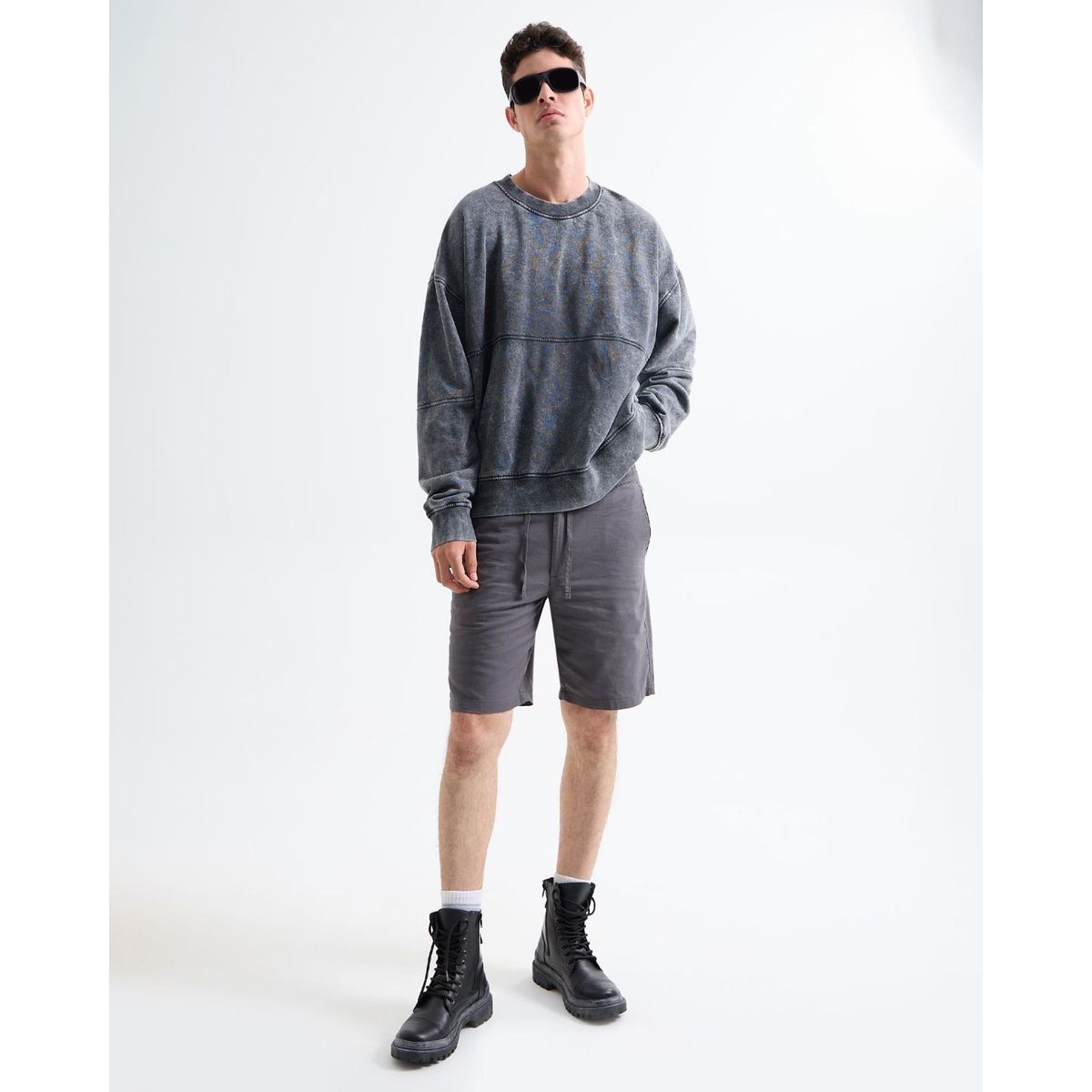 SEVEN SEVEN - Bermuda Para Hombre  Color Gris Oscuro Marca Seven Seven #45100694