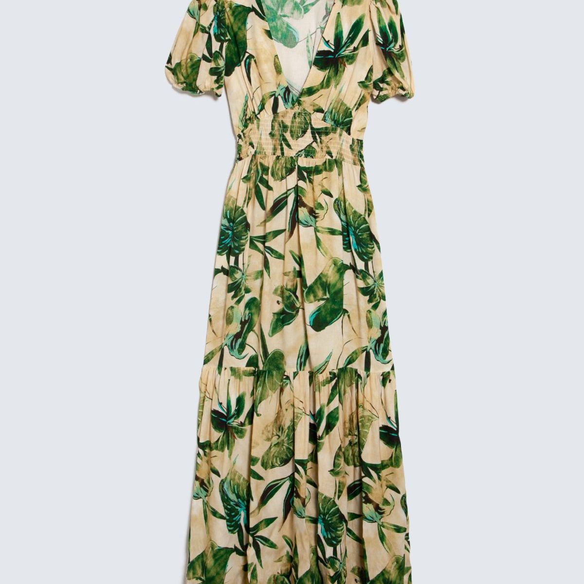 SEVEN SEVEN - Vestido Estampado Botánico  Para Mujer Verde Seven Seven