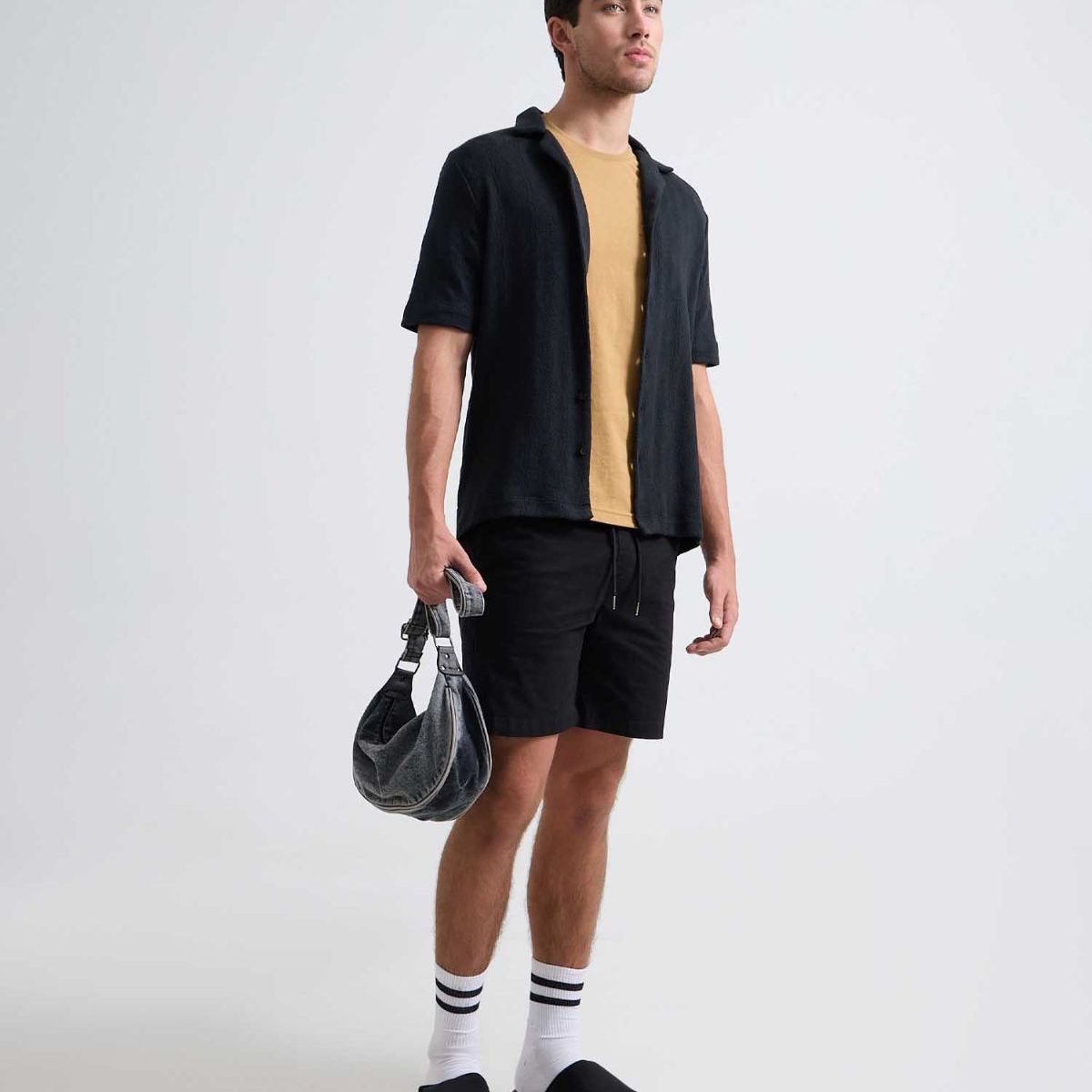 SEVEN SEVEN - Bermuda Para Hombre  Color Negro Marca Seven Seven #45100685