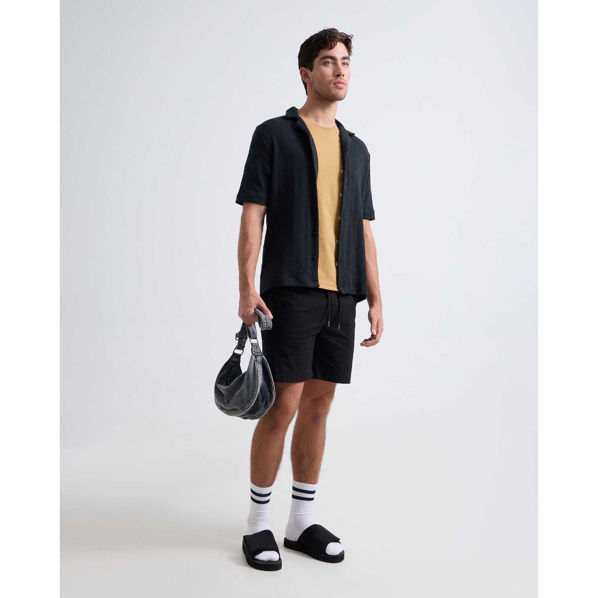 SEVEN SEVEN - Bermuda Para Hombre  Color Negro Marca Seven Seven #45100685