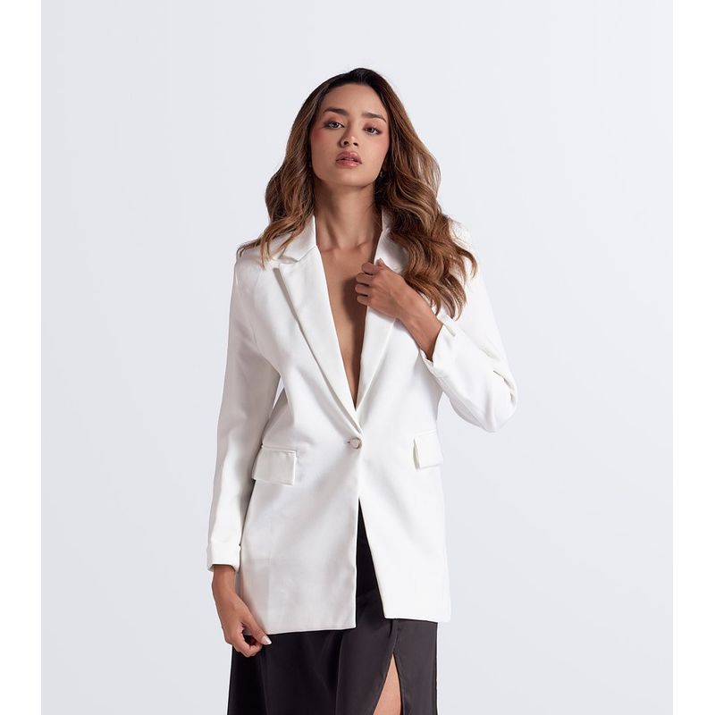 DEREK - Blazer Para Mujer Manga Larga Unicolor  Derek