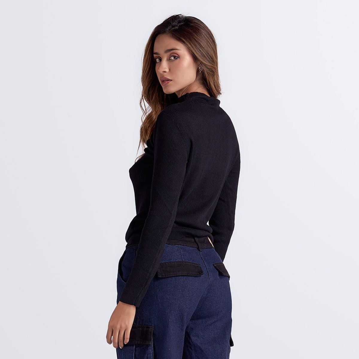 DEREK - Buzo Cuello Alto Unicolor Derek